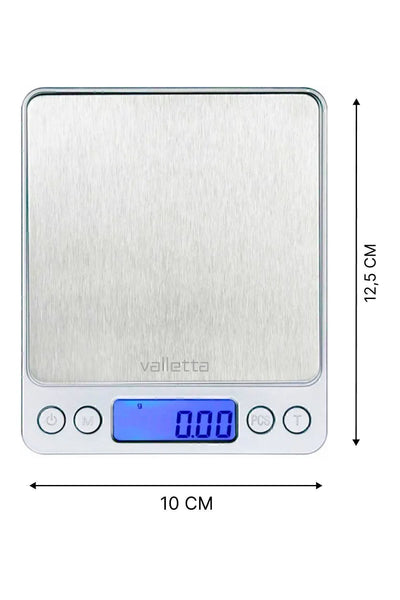 Ayada Pil Hediyeli Paslanmaz Çelik Mutfak Tartısı 3 Kg