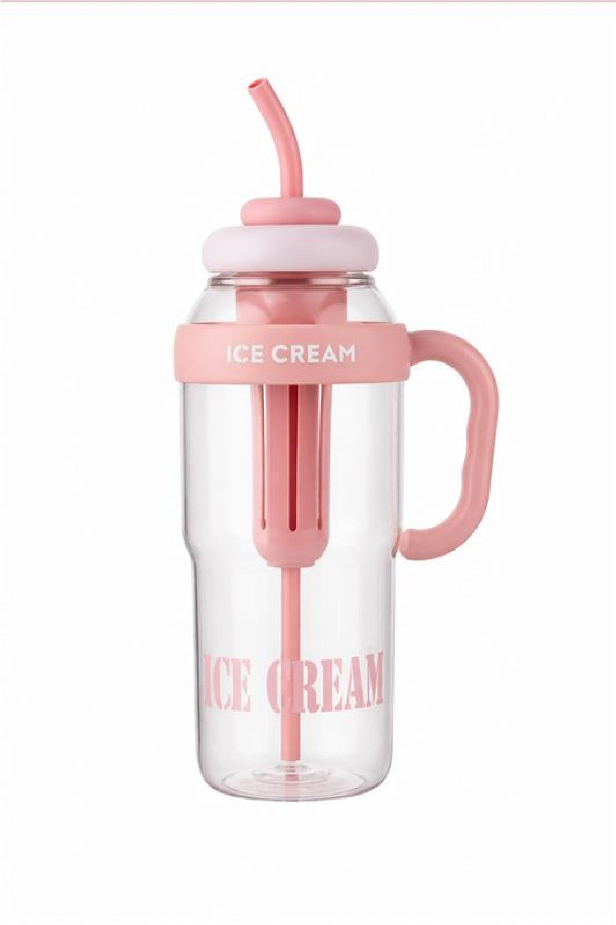Longinus Bpa İçermez Kolay Taşınabilir Detoks Bölmeli Su Matarası 1300ML (1.3L) Pembe