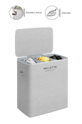 Paloma 120l Üç Yıkanabilir Bölmeli Katlanabilir Kumaş Kirli Çamaşır Sepeti Light Gray
