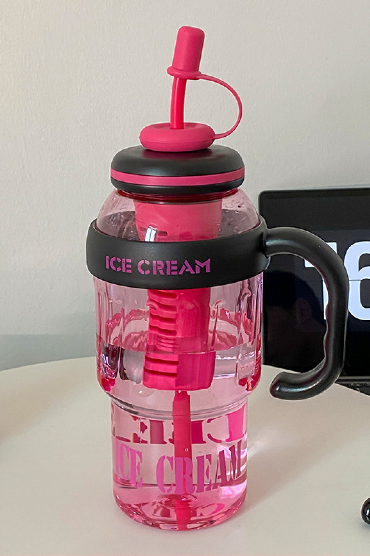Longinus Bpa İçermez Kolay Taşınabilir Detoks Bölmeli Su Matarası 1300ML (1.3L) Fuşya