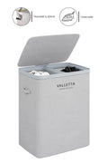 Paloma 100l Çift Bölmeli Katlanabilir Kumaş Kirli Çamaşır Sepeti Light Gray