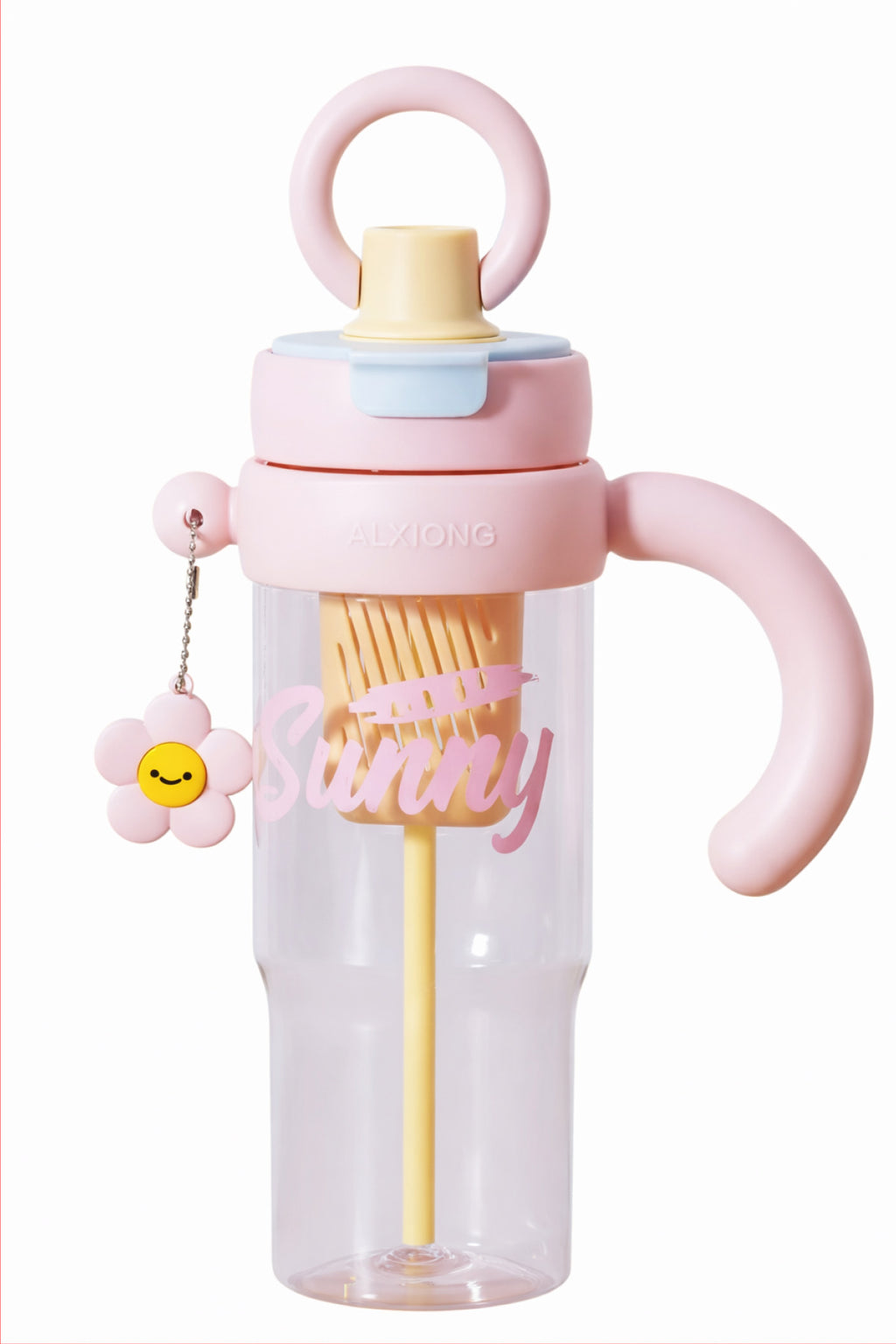 Portosino Bpa İçermez Kolay Taşınabilir Detoks Bölmeli Su Matarası 1200ML (1.2L) Pembe