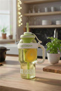 Longinus Bpa İçermez Kolay Taşınabilir Detoks Bölmeli Su Matarası 1300ML (1.3L) Yeşil