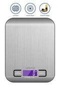 Okavango Pil Hediyeli Mutfak Terazisi Dijital Tartı Hassas Lcd Ekranlı 5 Kg