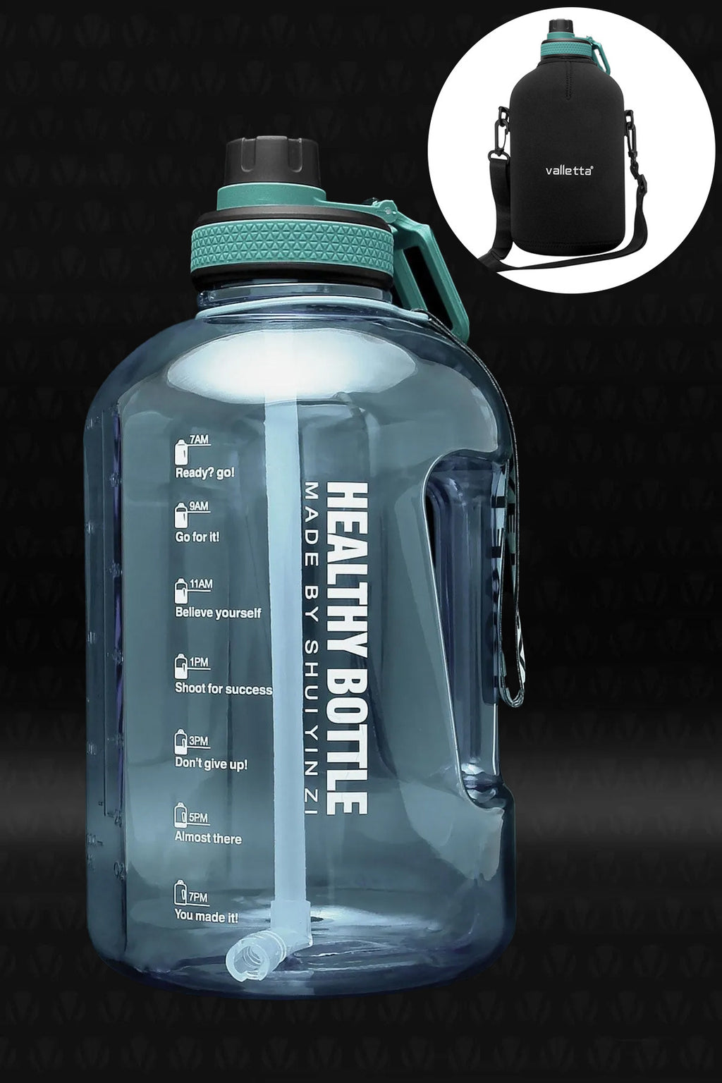 Winta Bpa Içermez Motivasyonel Su Matarası 2.5 Lt Mavi Su Matarası,su Şişesi,suluk