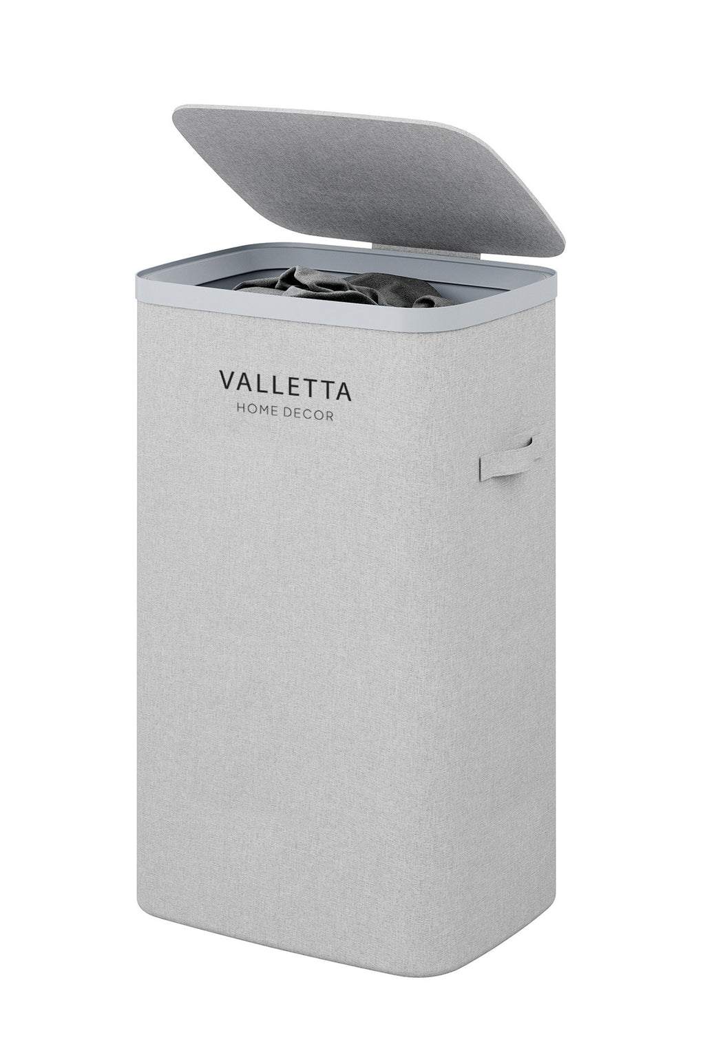 Paloma 60l Tek Yıkanabilir Bölmeli Katlanabilir Kumaş Kirli Çamaşır Sepeti Light Gray