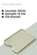 Pumo Vanilya 124 Bölmeli Kapaklı Küre Buz Kalıbı Dondurma Kalıbı Buz Saklama Kabı Sunumluk