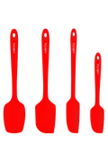 Osteris Isıya Dayanıklı Yanmaz Yapışmaz Silikon Spatula Seti 4 Parça Kırmızı