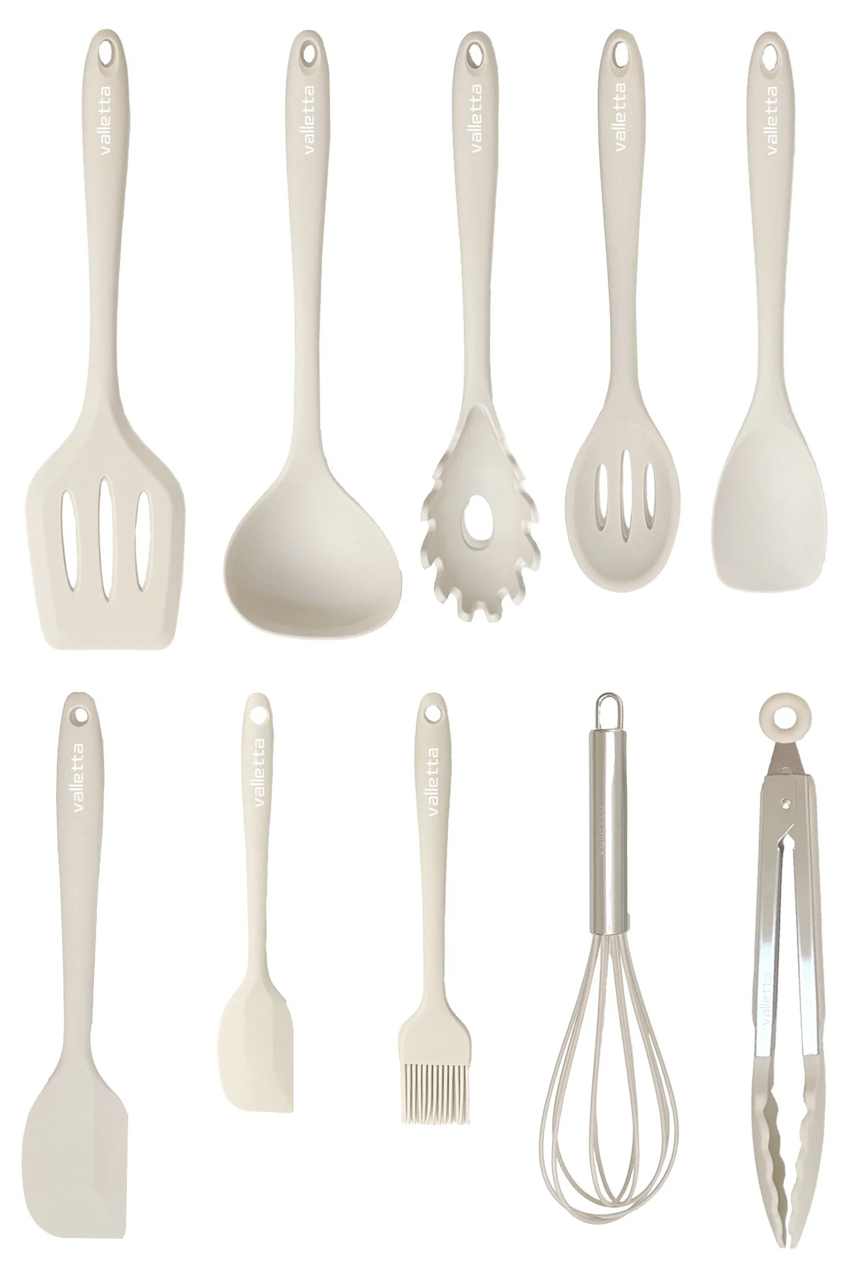 Salvatore 10 Parça Spatula Set Vanilya