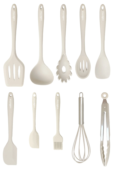 Salvatore 10 Parça Spatula Set Vanilya