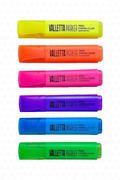 Meno 6'lı Canlı Renk Fosforlu Highlighter Kalem Seti